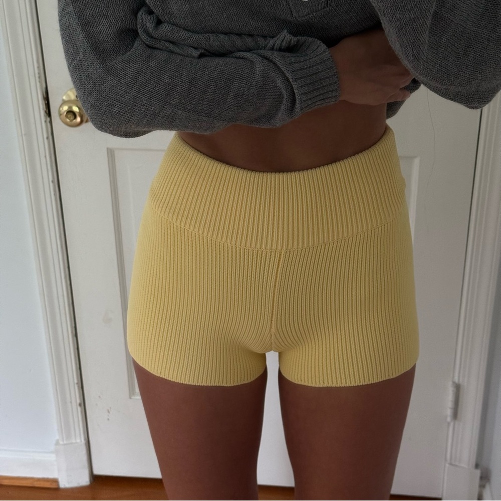 Elce Swim Yellow Knit Shorts- Small